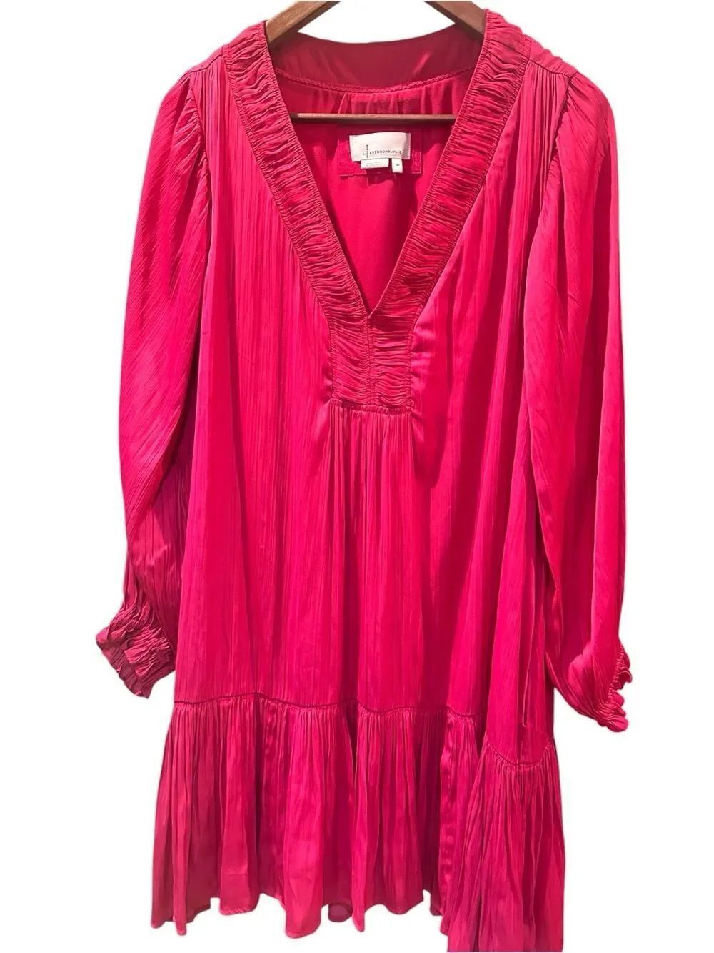 Anthropologie Flounced Sleeve Sabina Tunic Dress Size Medium Petite